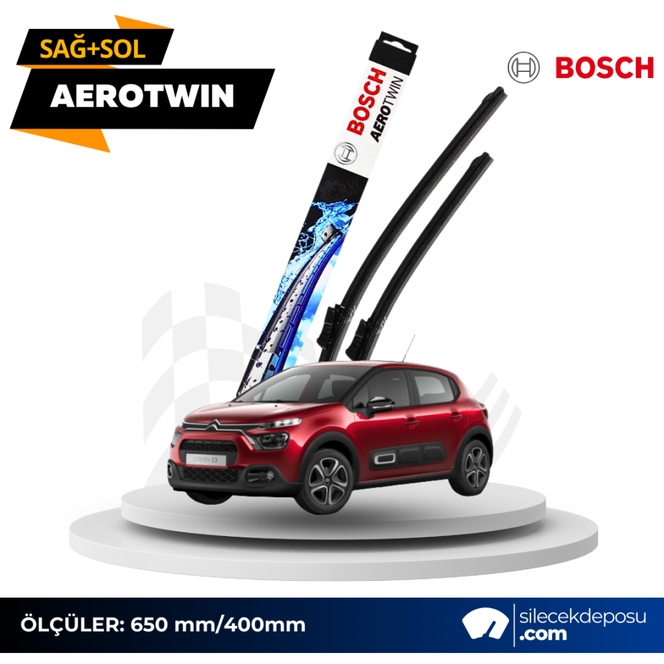 Citroen C3 Ön Silecek 2017-2024 Bosch Aerotwin A414S