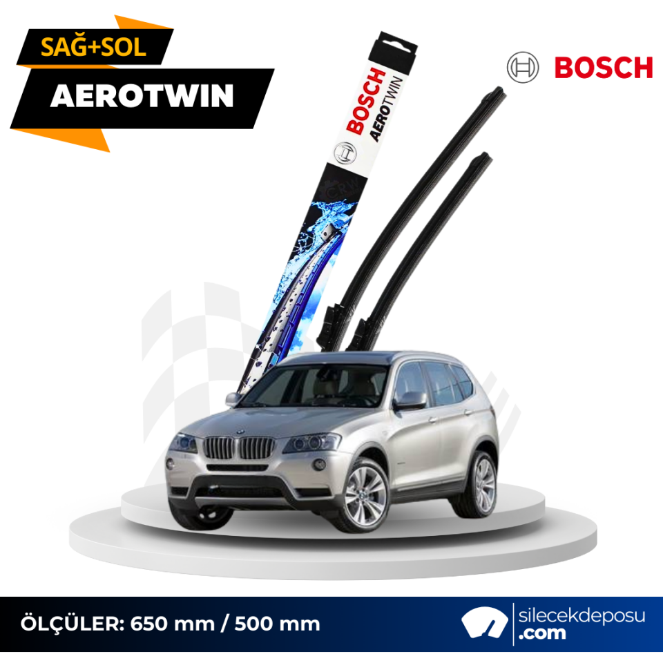 BMW X3 Silecek 2011-2017 F25 Bosch Aerotwin A953S