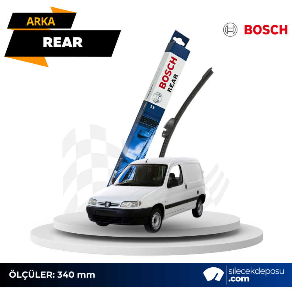 Peugeot Partner Arka Silecek 2002-2009 Bosch