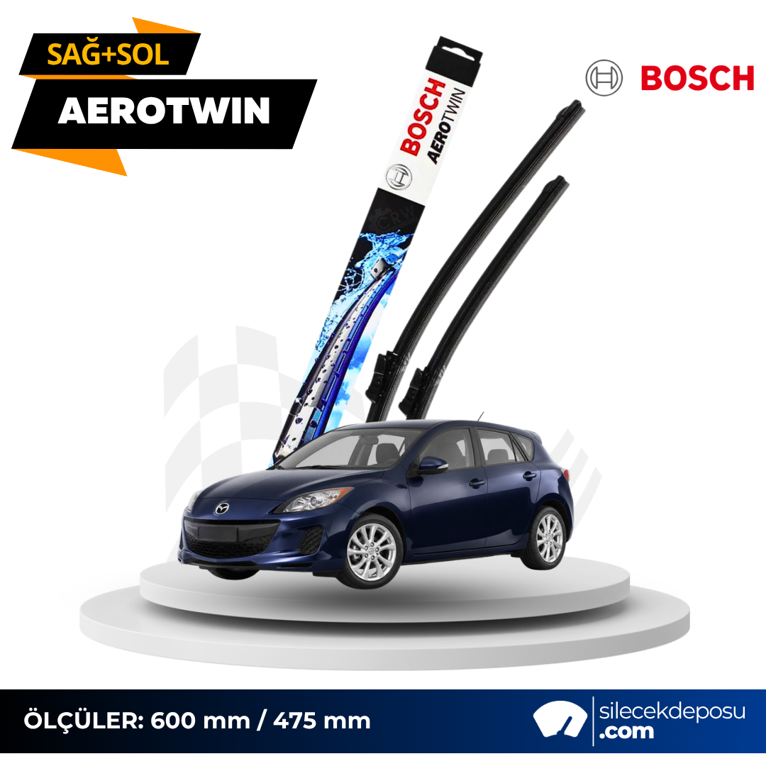Mazda 3 Hatchback Ön Silecek (2009-2013) Bosch Aerotwin AR24U/AR19U